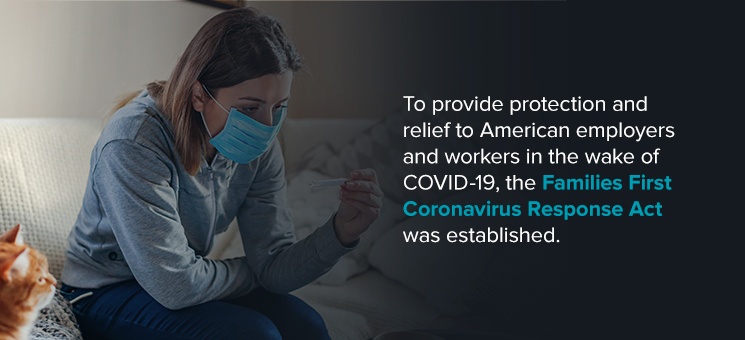 families first coronavirus response act - masked woman checking temperature